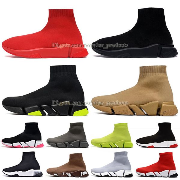 

mens womens sock sheos designer boot platform sneakers paris fashion vintage beige triple black light blue brown red clear sole dhgate booti