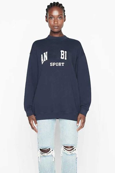 

23ss ab hoodie womens fashion classic cotton sweatshirt new letter print bing hooded pullover washed loose bing hoodies 5 h4ij, Black