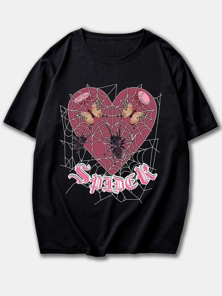 

men's fashion guys heart butterfly, White;black
