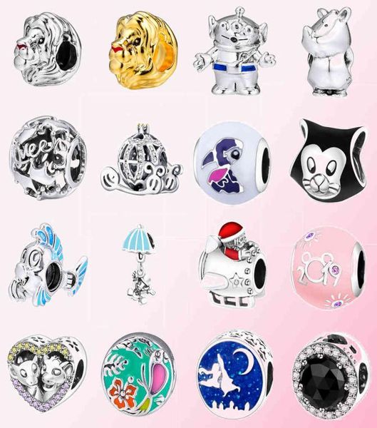 

100% 925 sterling silver charm christmas gift classic fairy lion king beaded diy accessories beads,fit original bracelet women1596689, Bronze;silver