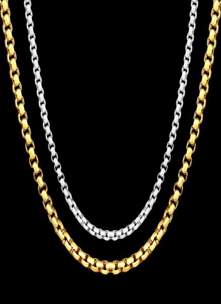 

18k gold plated box chains and 925 sterling silver choker necklaces for women men s fashion jewelry 16 18 20 22 24 inches6082558