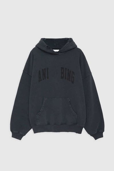 

23ss ab hoodie womens fashion classic cotton sweatshirt new letter print bing hooded pullover washed loose bing hoodies 1 6erl, Black
