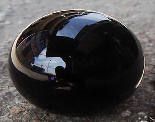 

40mm asian quartz pure black magic crystal glass healing ball sphere4070937