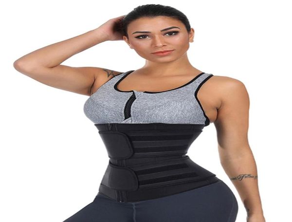 

waist trainer women slimming sheath tummy reducing shapewear belly shapers sweat body shaper sauna corset trimmer belts3476959, Black;gray