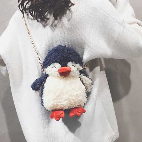 

shoulder bags cartoon penguin doll girls shoulder bag student travel chain coin purse one shoulder diagonal bag animal handbag giftstylishde