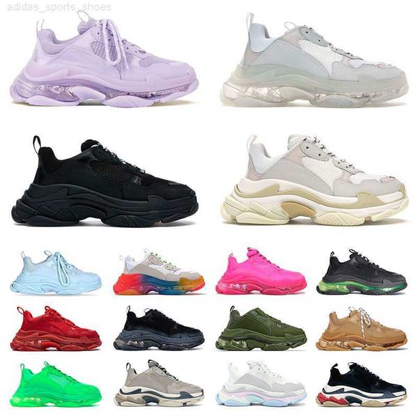 

designer shoes luxurys designers triple s mens original crystal bottom sports sneakers trainers womens outdoor paris 17 fw jogging walking, Black