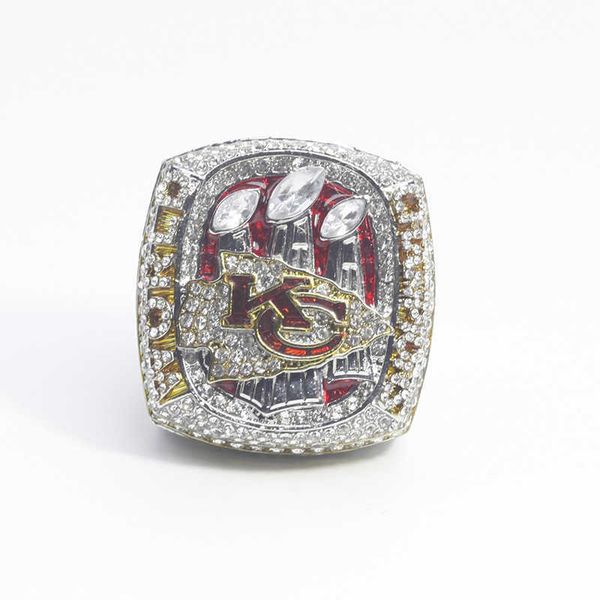 

2022-2023 57th super bowl kansas chieftain champion ring foldable necklace set ring, Silver