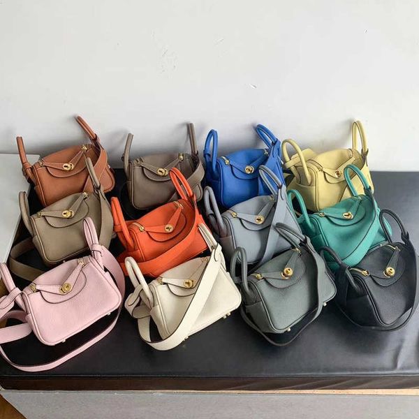 

luxury hemrres tote bag new lindys bag mini pillow cover cowhide togo leather women's one-shoulder messenger doctor's h1ea