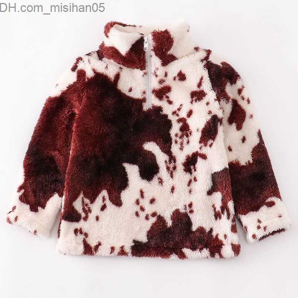 

waistcoat waistcoat girlymax fall/winter long sleeve outfits baby girls zipper coat cow leopard fleece clothes children boutique kids clothi, Camo