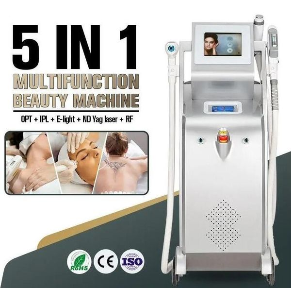 

5 in 1 ipl laser hair removal nd yag laser 1064 rf skin tighten e-light permanent skin rejuvenation acne pigment wrinkle vascular remove bea