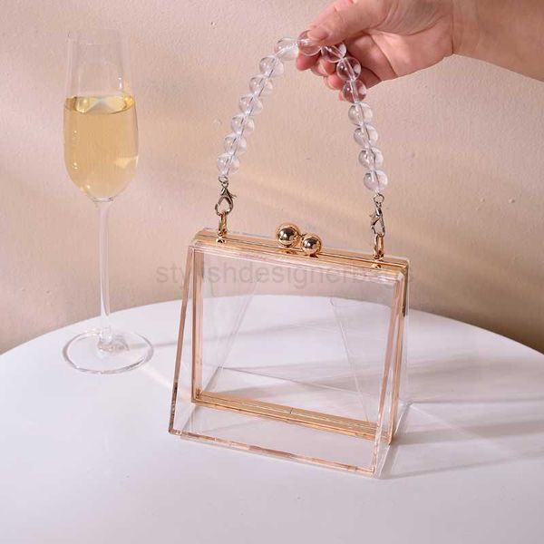 

shoulder transparent luxury designer bride clear clutch purse unique shaped party evening handbags acrylic crossbody women's 2023stylis