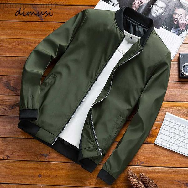 

men's jackets dimusi spring men's bomber jackets male outwear slim fit solid color coats fashion man streetwear baseball jackets c, Black;brown