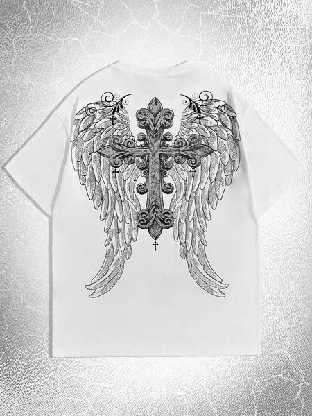 

men's fashion guys cross wing, White;black