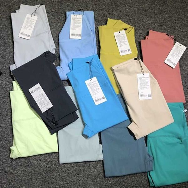 

women no t line align high waist legging fitness leggings tights workout sport pants slim elasticity yoga pants ll-01 yoga outfit