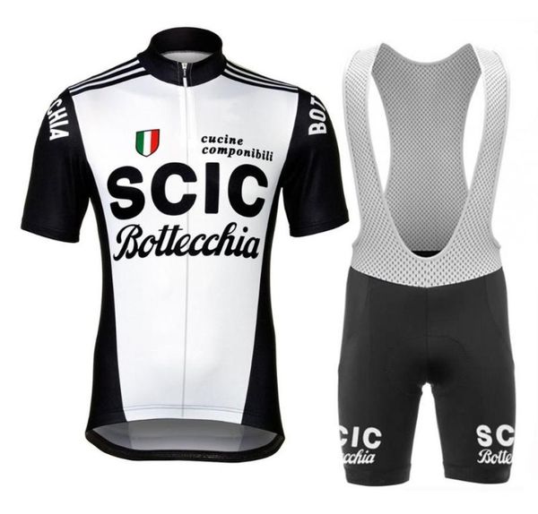 

classic black white summer men039s short sleeve retro cycling jersey set road bicycle mtb bib gel wear breathable clothing raci7918147, Black;blue