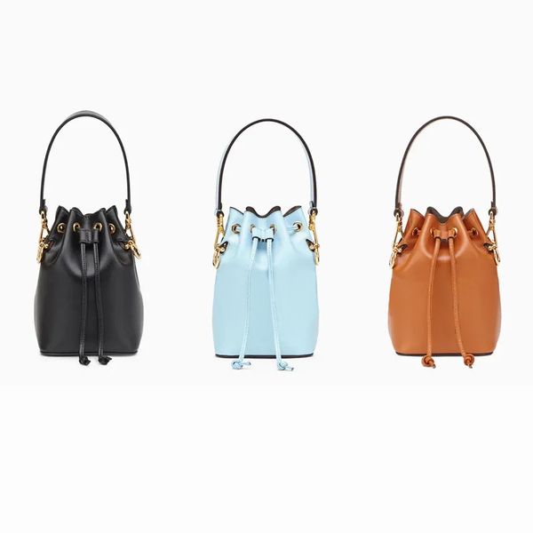 

women's embossing drawstring mini bucket bags luxury designer mens weekend crossbody smooth leather gym tote handbag fashion two should