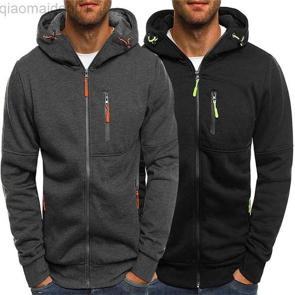 

men's jackets jackets men autumn casual sweatshirt fashion hip hop hooded jacket men solid fleece zipper coats men winter jacket l23072, Black;brown