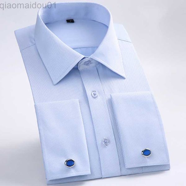 

men's casual shirts men's french cuff long sleeve dress shirt regular fit spead collar formal business shirts with cufflink party, White;black