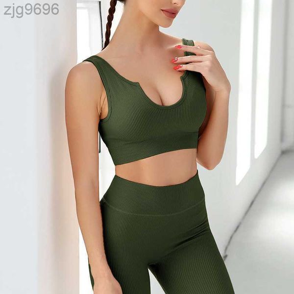 

designer high waist elastic seamless yoga suit threaded running sportswear outdoor tight professional fitness suit 2023, White