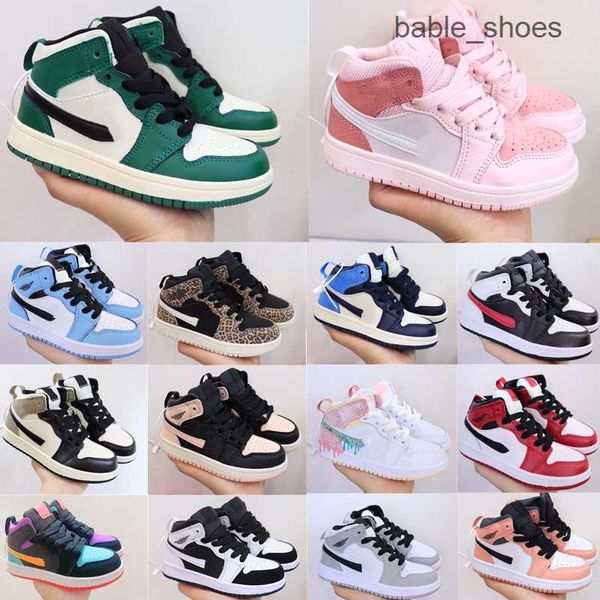 

1s high kids shoes toddlers youth boys girls sneakers desiganer trainers university blue digital pink patent bred chicago green black white