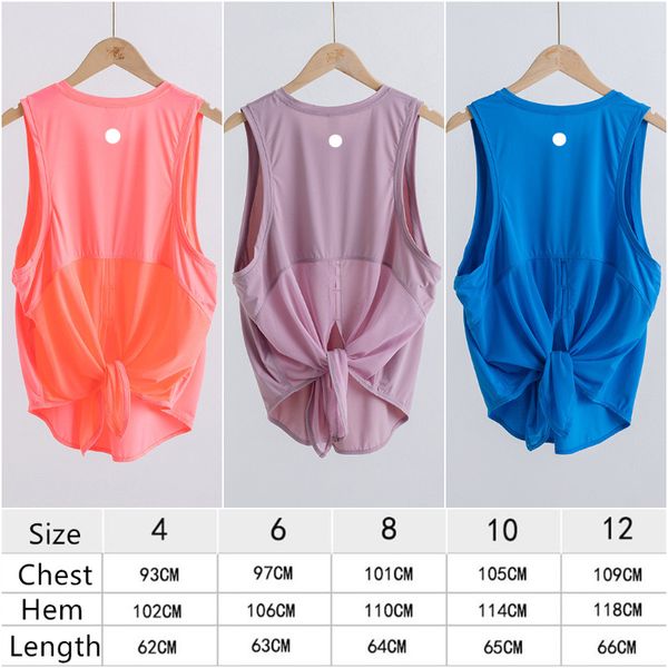 

ll-501 women yoga outfits sleeveless tshirt vest girls running sport ladies casual loose sportswear gym exercise fitness wear breathable