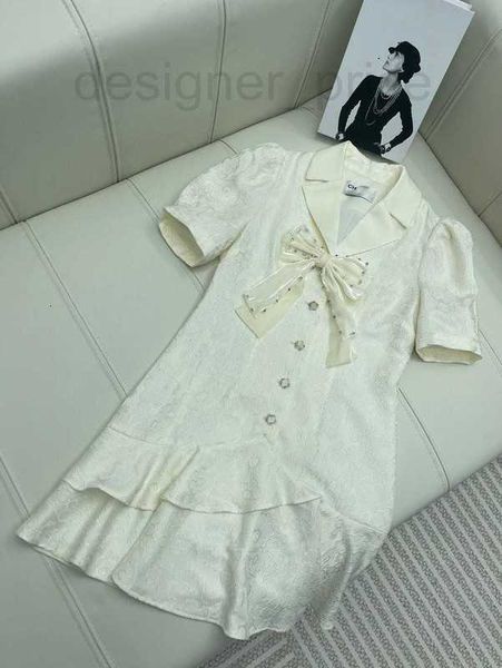 

basic & casual dresses designer 23 summer new french chic elegant bow knot embellishment bubble flip leader dress n5de, Black;gray
