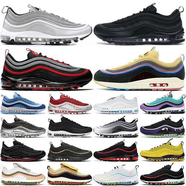 

97 running shoes des chaussure 97s triple black sean wotherspoon jesus bright citron gradient fade bred gold mens womens outdoor sports trai