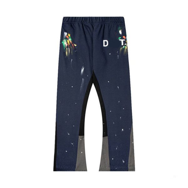 

168 fashion designer men's pants galleries sweatpants dept speckled letter print men's women's couple loose versatile casual, Black