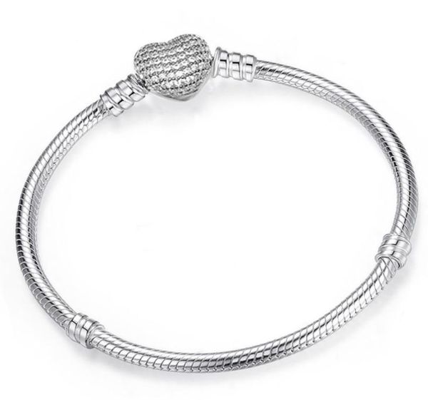 

strands 925 sterling silver heartshaped talisman bracelet fits women039s accessories with basic jewelry3752929, Black