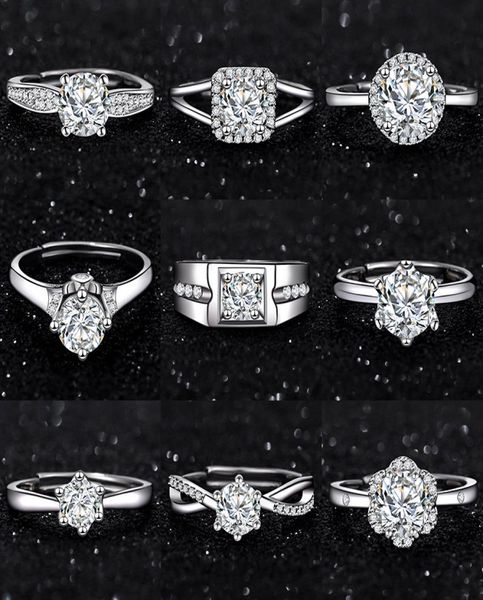 

wedding band rings women engagement gift imitation moissanite jewelry4487972, Silver