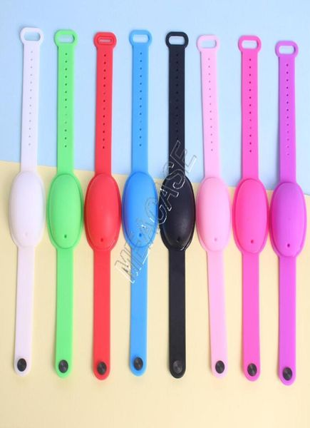 

wrist band hand sanitizer bracelet dispenser wearable silicone wristband portable braceletbottle sanitizer holder two piece set d6966579, Blue