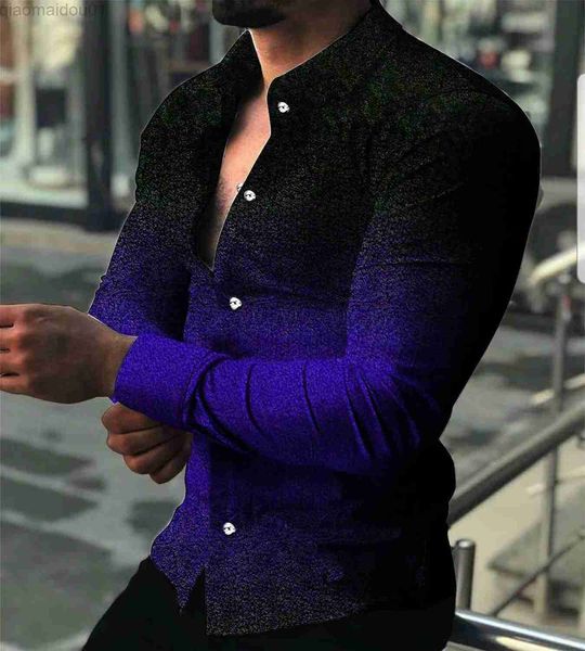 

men's casual shirts 2023 casual men's clothing casual fashion vintage color matching print shirt single-breasted cardigan long sle, White;black