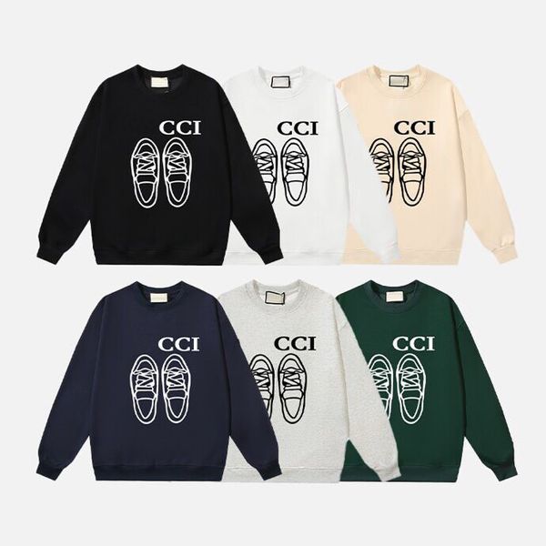 

men's plus size hoodie and sweatshirt designer letter embroidered round neck sweater classic jacquard sweater color black and white siz, Black;brown