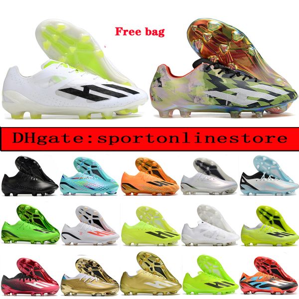 

gift bag soccer boots x speedportal.1 sg metal spikes football cleats mens comfortable trainers soft leather messis strong soccer shoes scar, Black