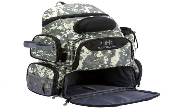 

bassdash fishing tackle backpack water resistant lightweight tactical bag with rod holder and protective rain cover 2202181059167