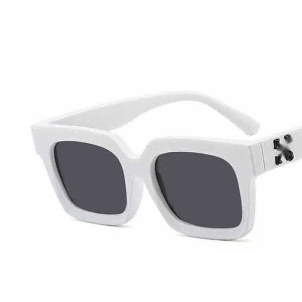 

white frames black fashion luxury sunglasses brand men women sunglass arrow x frame eyewear trend hip hop square sunglasse sports travel sun, White;black