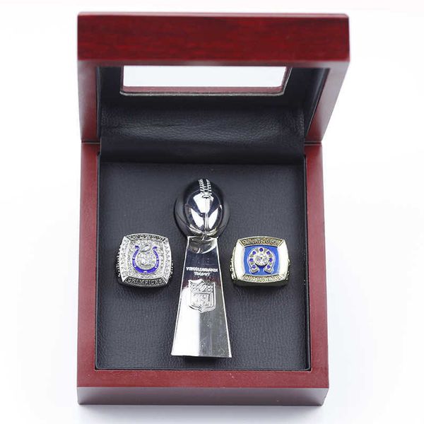 

1970 2006 indianapolis pony championship ring 2 pieces plus trophy set, Silver