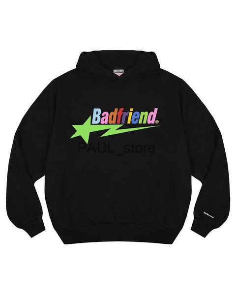 

men's hoodies sweatshirts y2k hoodie badfriend hip hop letter printed oversized sweatshirt men women 2023 new promo harajuku casual loo, Black