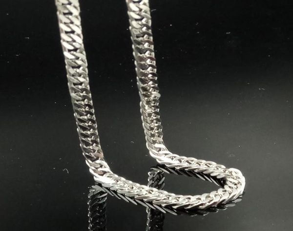 

men039swomen039s charm silver 5mm curb chain stainless steel 1828in necklace6643031