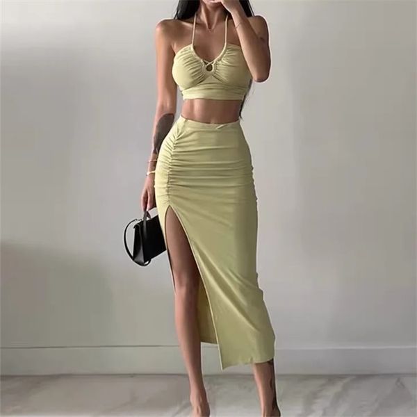 

mesh hollow out women mid-length dress cross design sleeveless halter neck draped mesh see though stitching bandage robe dress, White;black