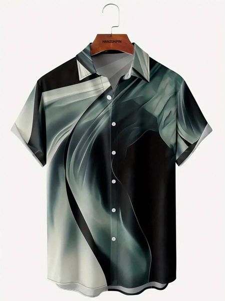 

men's fashion sizes men graphic button up shirt, White;black