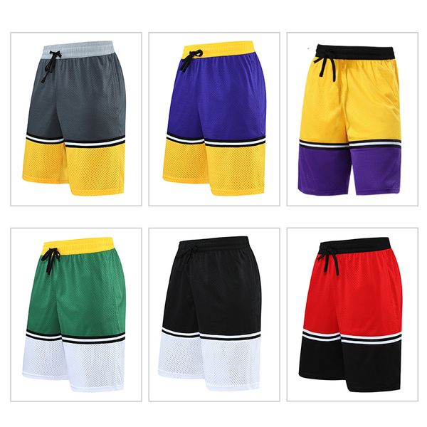 

men's shorts summer breathable men mesh shorts gym bodybuilding casual loose basketball shorts joggers outdoor fitness beach short pant, White;black