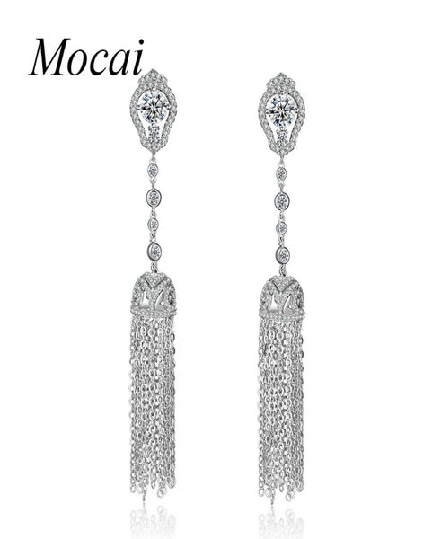 

luxury long tassel earrings fashion party jewelry brand exaggerated vintage shiny full zircon earring bijoux femme zk33 j1907185635463, Golden;silver