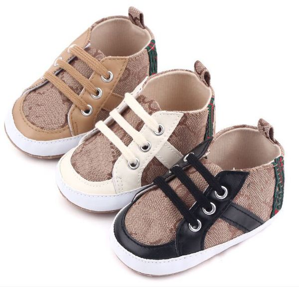 

Retail Baby Boys Girls First Walkers Casual Soft Bottom Non-slip Breathable Sprots Shoes Infant Toddler Sneakers 0-18M, Black