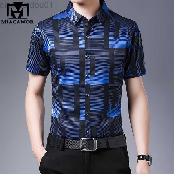 

men's casual shirts new summer short sleeve shirts men silk cotton casual shirt slim fit mens print shirt camiseta masculina camisas ho, White;black