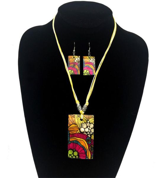 

european and american fashion simple personality fresh flower earrings necklace set natural motherofpearl material9895564, Silver