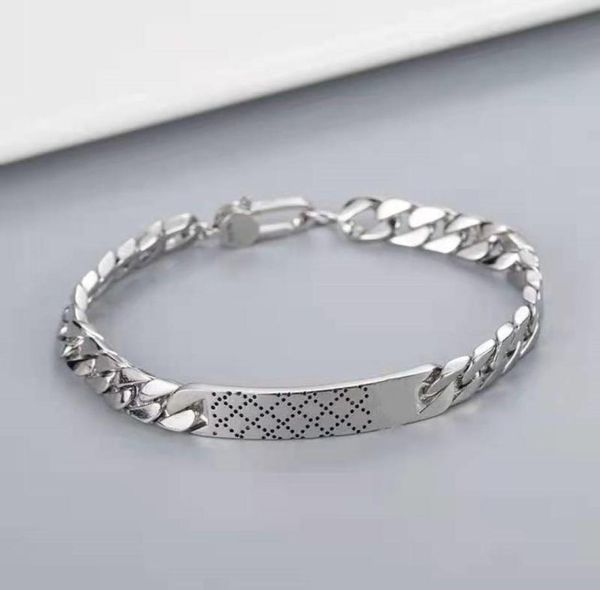 

2022cm fashion couple bracelet creative trend hand brand bracelet silver plated material bracelet jewelry supply5961347, Golden;silver
