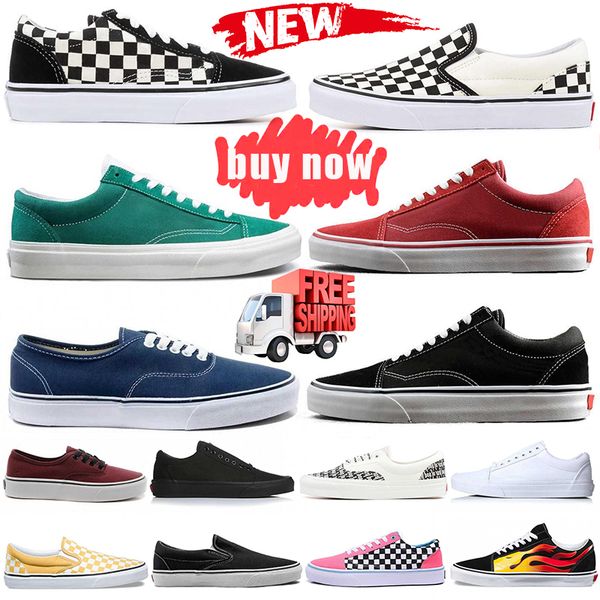 

designer hoes old skool casual van skateboard black white mens womens fashion plate-forme outdoor flat size 36-44 sneakers mens trainers