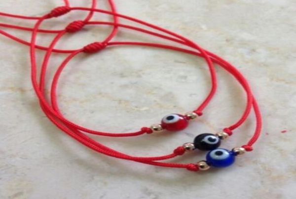 

20pcs nylon evil eye red string kabbalah bracelet gold bead good luck charm protection cuff bracelets bangle jewelry gift punk acc9715588, Golden;silver