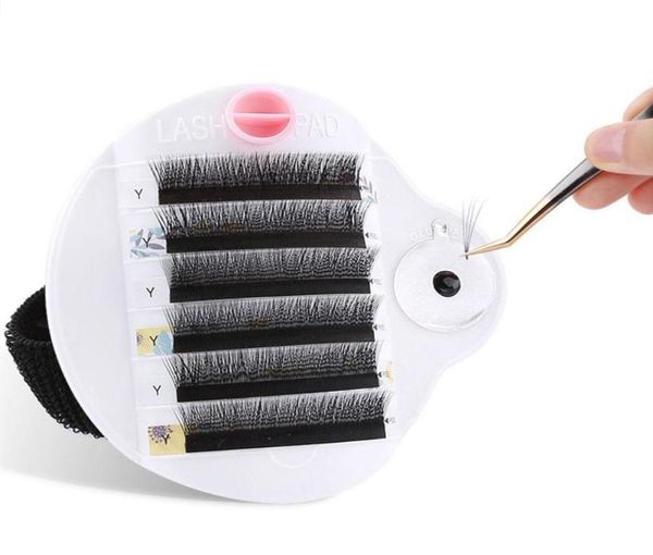 

false eyelashes eyelash extension tray aid display makeup supplies adhesive pallet holder pad with belt forehead hand plate for ey6339144